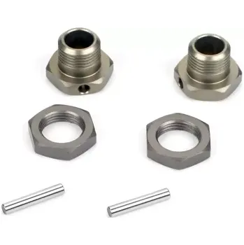 RC náhradní díl Losi náboj kola s maticí eloxovaný hliník (2): 8X