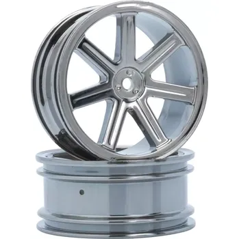 RC náhradní díl LRP Electronic 8 paprskové disky - černý chrom - S 10 BX - přední, 2ks.