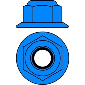 RC náhradní díl Team Corally Hliníkové Nylon STOPmatky M5 s ploškou - modré - 10 ks.