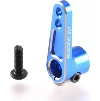 RC náhradní díl RUDDOG Hliníková servo offset páka 25 zubů, modrá