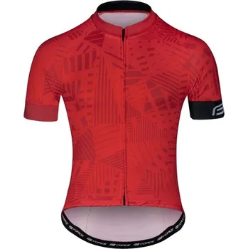 cyklistický dres FORCE Pánský dres s krátkým rukávem FORCE SHARD, červený - M