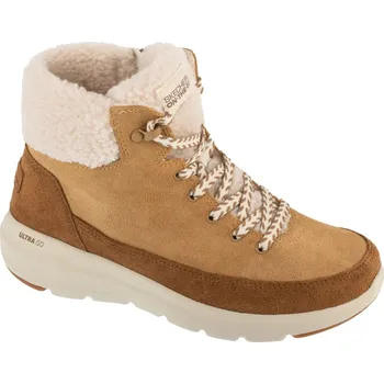 Dámská treková obuv Světle hnědé dámské semišové zimní boty Skechers Glacial Ultra - Autumn Days 144206-CSNT Velikost: 39