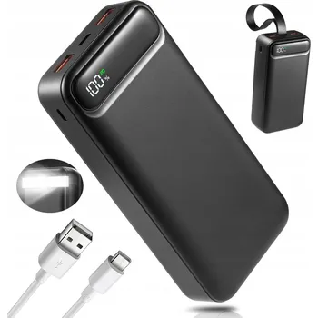 Powerbanka RYCHLÁ POWERBANKA 50000mAh 22,5W QC USB-C CESTOVNÍ POWER BANKA s LCD displejem