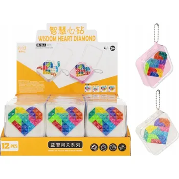 ostatní stavebnice LOGICKÁ HRA TETRIS KAPESNÍ SRDCE SKLÁDAČKA STAVEBNICE