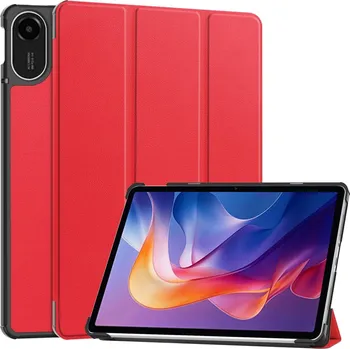 Pouzdro na tablet VSECHNONAMOBIL 113648 LEATHER Zaklápěcí kryt pro Xiaomi Redmi Pad 2 červený