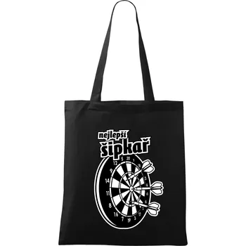 Nejlepší šipkař - Taška bavlněná - 42 x 38 cm ( Černá )