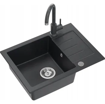 Granitový dřez Jednokomorový granitový dřez Quadron černý