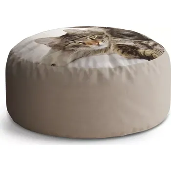 Taburet Sablio Taburet Circle Kočička a štěňátko: 38x48 cm