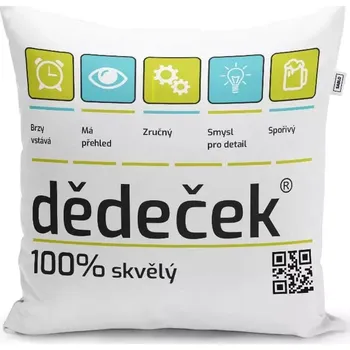 Polštář Sablio Polštář Dědeček: 40x40 cm