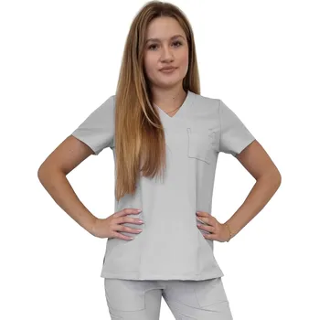 Zdravotnický oděv Dámská lékařská blůza barva šedá Casual Premium (XL)