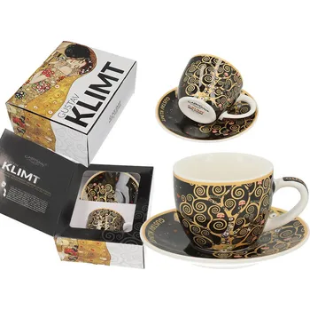 Šálek s podšálkem na espresso 80 ml Gustav Klimt "Strom života"