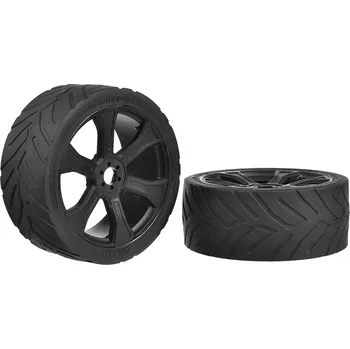 RC náhradní díl Team Corally Sprint RXA - ASUGA XLR silniční gumy - nízkoprofilové - nalepené na černých diská - 1 pár