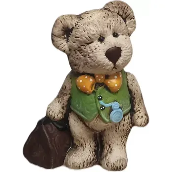 Keramický medvěd s aktovkou 26 x 21 dekorace keramika