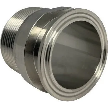 CLAMP AG BSPP/316L 25 BAR - vnější závit BSPP AG 1" hrdlo Clamp 50,5, DN25, DIN 32676