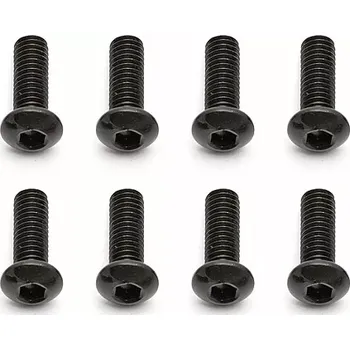 RC náhradní díl Associated RC8 šrouby s kulatou Imbusovou hlavou, 4 ks.