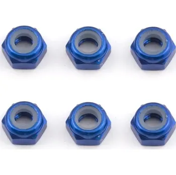 RC náhradní díl Associated Factory Team modré matky M3, 10 ks.