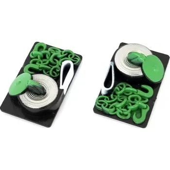 RC náhradní díl HOBBYTECH Odtahové pásky a atrapa řetězu, zelené, 2 ks.