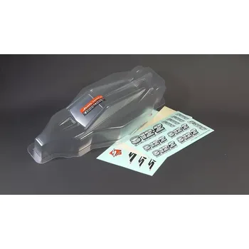 RC náhradní díl SWORKz 1/10 EAGLET ST-2 čirá lexanová karoserie, včetně nálepek, standard váha