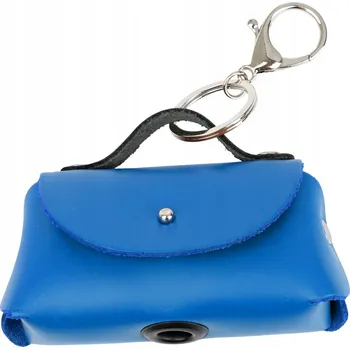 sáček na exkrement Kožená taška/pouzdro na sáčky na psí exkrementy - modrá