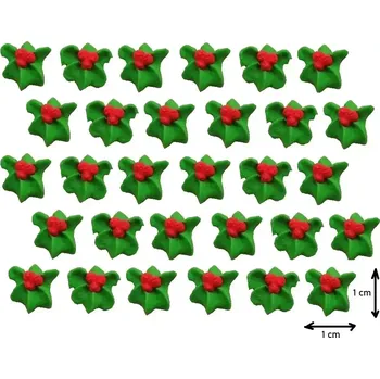 Jedlá dekorace na dort Cukrářské zdobení Richard Fagoš	Cukrové ozdoby 6 g vánoční cesmína