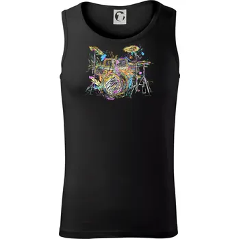 Bicí barevné splash - Tílko pánské Core - L ( Černá )