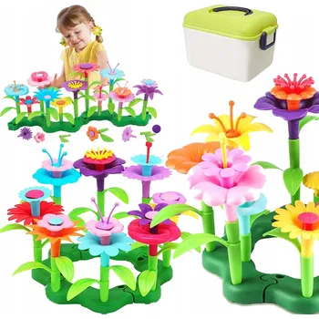 ostatní stavebnice KREATIVNÍ SADA Stavebnice KVĚTINY pro stavbu ZAHRÁDKY 134 ks.