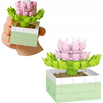 ostatní stavebnice KVĚTINOVÉ STAVEBNICE DÁREK STAVEBNÍ SADA KVĚTIN 3D PRO DĚTI 141 dílů 748-3