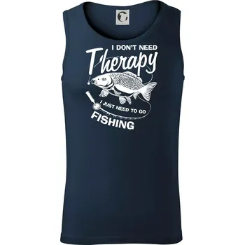 Pánská móda I dont need therapy - fishing - Tílko pánské Core - M ( Námořní modrá (velmi tmavá - téměř černá) )