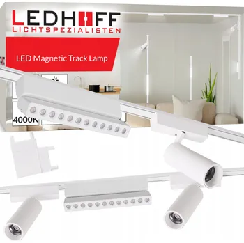 Magnetické lištové osvětlení LIŠTA bílá 2m 5x LED lampa reflektor SPOT