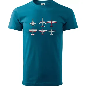 Pánské oblečení Letadlo modelář - Klasické pánské triko vyšší gramáže - XS ( Petrolejová )