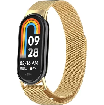 Ostatní příslušenství k chytrým hodinkám VSECHNONAMOBIL 87200 MILANESE Kovový řemínek pro Xiaomi Smart Band 10 / 9 / 8 zlatý