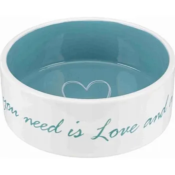 Miska pro psa TRIXIE Keramická miska Pet's Home - krémová/světle modrá 1,4l (20cm)