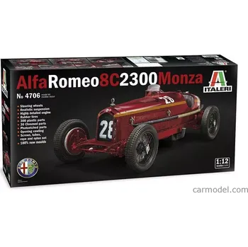 Plastikový model Italeri Alfa romeo F1 8c 2300 Monza N 28 Winner Monaco Gp 1932 Tazio Nuvolari 1:12 Red
