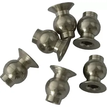 RC náhradní díl HOBBYTECH 7mm kuličky do kloubků s oboustraným límcem, 6 ks.