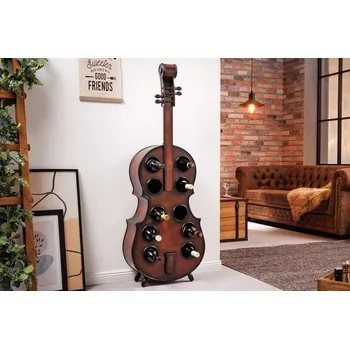 Stojan na víno Stojan na láhve CELLO (Masivní stojan na láhve v designu violoncella 133cm.)