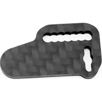 RC náhradní díl SWORKz uhlíková patka držáku LiPo sady B, 1 ks.