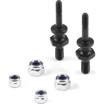 RC náhradní díl XRAY Ocelový distanční sloupek M4/M3 pro horní uchycení tlumiče se šestihranem (2 ks)