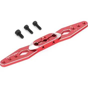 RC náhradní díl OMP Servo páka Oboustranná 89mm (3,5") 25zubů M3 - červená