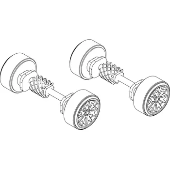 RC náhradní díl Turbo Racing set zadních kol drift 2ks