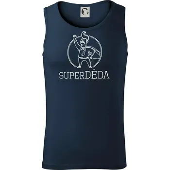 Superhrdina děda - Tílko pánské Core - 2XL ( Námořní modrá (velmi tmavá - téměř černá) )