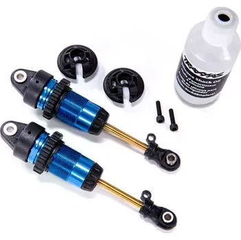 RC náhradní díl Traxxas tlumič GTR long hliník/PTFE modrý, pístnice TiN (2)