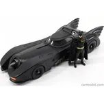 Jada Batman Batmobile Movie 1989 With Batman Figure 1:24 Matt Black