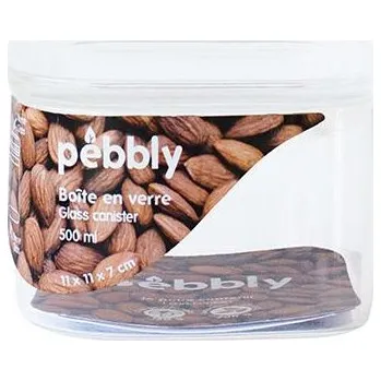 Skleněná dóza na jídlo Pebbly PKV-043, 500 ml