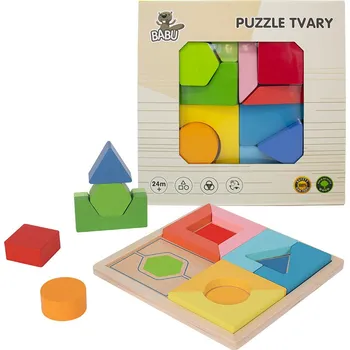 Puzzle BABU - Dřevěné geometrické puzzle