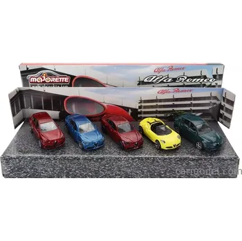 autíčko Majorette Alfa romeo Set pěti modelů 1:64