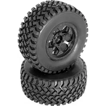 RC náhradní díl HOBBYTECH DB8SL a Short Course nalepené gumy, černé disky, 2ks.