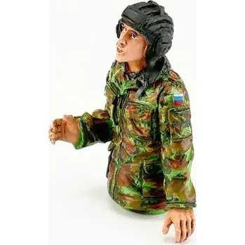 RC model tanku TORRO 1/16 půlfigurka ruského velitele tanku T-90, ručně malovaný