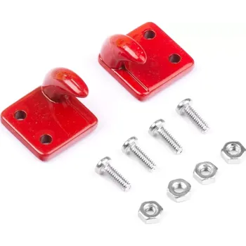 RC náhradní díl Yeah Racing Kovová maketa háků červené 1/10 (2ks)