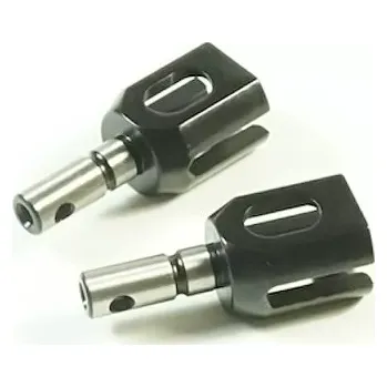 RC náhradní díl SWORKz HET ocelové unašeče středového diferenciálu, 2 ks.