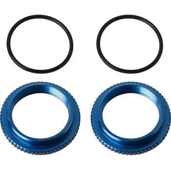 RC náhradní díl Associated 13mm samotné hliníkové kroužky včetně těsnění pro olejové tlumiče, modré